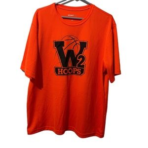 Sport-Tek Shirt Men XL Orange Hoops Basketball Lightweight Athletic Sports Tee‎